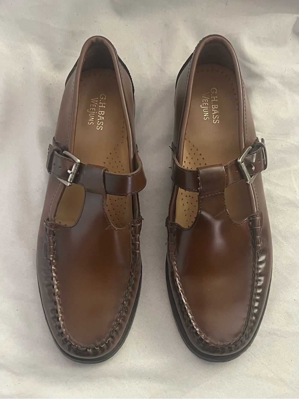G. H. BASS WEEJUNS MARYJANE SLIP ON BROWN LEATHER LOAFER SHOES US 8 $215 - Picture 9 of 10